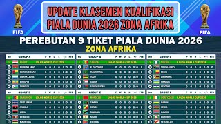 UPDATE KLASEMEN KUALIFIKASI PIALA DUNIA 2026 ZONA AFRIKA [upl. by Herriott]