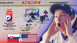 MS v hokeji 2024  Slovensko  USA NHL 24 [upl. by Arrais]