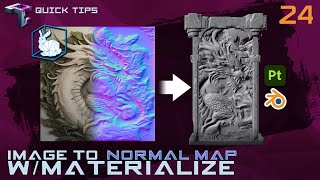 QUICK TIPS  Generate Normal Maps From Images With MATERIALIZE ft Midjourney amp Substance Painter [upl. by Sucramed226]