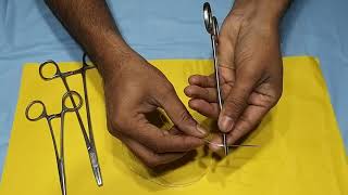 How to make suturing needle with Nylon for Veterinary use [upl. by Marge]