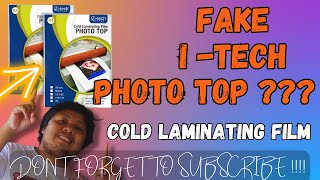 FAKE ITECH PHOTO TOP COLD LAMINATING FILM MERON BA COMMENT BELOW SHARE YOUR EXPERIENCE [upl. by Sherilyn]