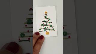 Easy Christmas Tree Art with Glitter and Shelf Liner  Festive Holiday Painting christmasdecorating [upl. by Ielhsa]