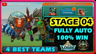 Limited Challenge Barbaric Journey Stage 4 Fishy Business Fully Auto Mode  Lords Mobile [upl. by Fulbert602]