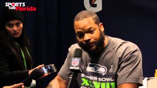 Super Bowl XLVII Seattle Seahawks Michael Bennett Calls out Marshall Faulk [upl. by Filler]