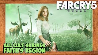 Far Cry 5 All Cult Shrines Locations Faiths Region False Idols Side Quest [upl. by Ernaline452]