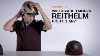 Wie passe ich meinen Reithelm richtig an  uvex howto [upl. by Sihonn]