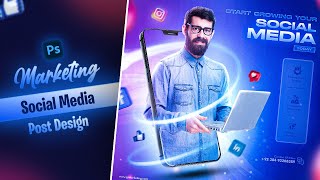 Creative Social Media Marketing Post Design in Photoshop [upl. by Questa]