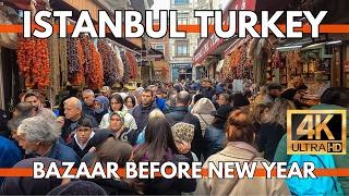 ISTANBUL TURKEY CITY CENTER EMINONU BAZAARSIRKECI 4K VIDEO ULTRA HD WALKING TOUR IN OLD CITY [upl. by Aicyla]