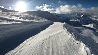 VAL DISERE  St Jacques is a cool blue run with superb views at the top of the resort [upl. by Sivatnod621]