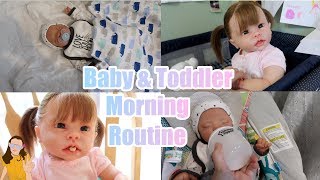 Reborn Toddler amp Baby Morning Routine Tate amp Charlies Morning Routine  Kelli Maple [upl. by Onafets296]