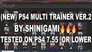 NEW PS4 MULTI TRAINER VER2  BY SHINIGAMI  PS4 900 OR LOWER  HOW TO CHEAT ON PS4 GAMES 🔥🔥🔥 [upl. by Sasnak]