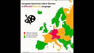 European Countries where German is officialminority language map germany youtubeshorts [upl. by Vikky925]