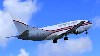 Kalitta Charters II Boeing 737300 departing St Maarten [upl. by Anirbes]