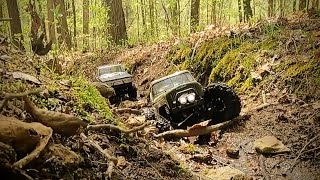 Element RCs Trail walker black amp Ecto on a fresh trail [upl. by Courtland]