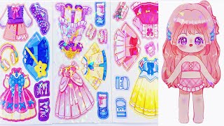 🌟The ASMR Sticker Showdown Paper Craft vs Digital for Relaxation🍒🎁💄asmr stickerbook papercraft [upl. by Caffrey838]