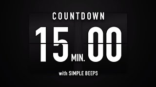 15 Minutes Countdown Timer Flip Clock ✔️ [upl. by Adonis]