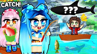 WE WENT FISHING IN ROBLOX YOU WONT BELIEVE WHAT WE CAUGHT [upl. by Yffat]