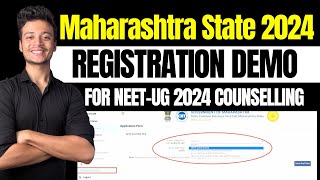 Maharashtra State Registration Demo Video For NEETUG 2024 MBBSBDSAYUSHAllied Courses [upl. by Lindner708]