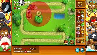 Lets Play Bloons Monkey City ZOMG Very Hard Switchbacks Grass Map No Commentary 1622 [upl. by Deery]