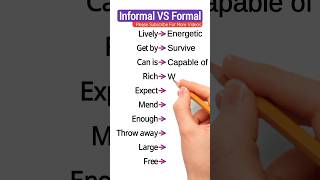 Professional vs Casual Formal English vs Informal English Vocabulary english esl shorts [upl. by Ocirederf867]