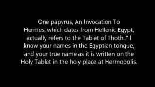 The History Of The Emerald Tablets Of Thoth [upl. by Emsmus376]