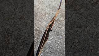 Ebony Longbow 60 lb bow archery handmade craft bowmaker bowyer fibreglass carbonfiber łuk [upl. by Xanthe]