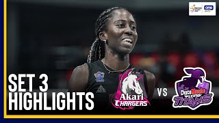 CHOCO MUCHO vs AKARI  SET 3 GAME HIGHLIGHTS  2024 PVL REINFORCED CONFERENCE  July 23 2024 [upl. by Kobi]