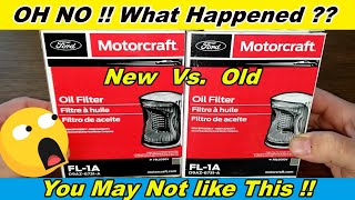 New Motorcraft Oil Filter FL1A Cut Open vs Old Motorcraft Oil Filter FL1A Cut Open [upl. by Perlie]