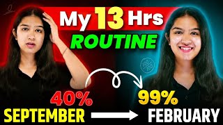 My Honest 13 hrs Study Routine For Class 12 Boards PCM Without Tuitions  Toppers Timetable [upl. by Mutua]