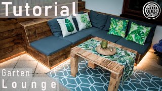 Garten Lounge  Paletten Lounge  selber bauen  DIY  Upcyling [upl. by Esereht855]