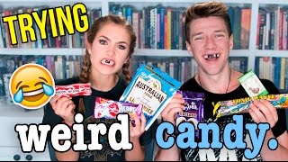 Trying WEIRD Foreign Candy CHALLENGE w Mel Joy REACTION  Collins Key [upl. by Dickman]