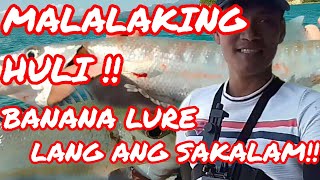 👍🫡😲 MALALAKING HULI SA BAGONG FISHING GROUND SATISFYING CATCH  BANANA LURE LANG ANG SAKALAM [upl. by Aikahc]