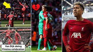 ❤️ Van Dijk Hit Firminos Celebration in his Emotional Tribute at Anfield [upl. by Lareneg403]