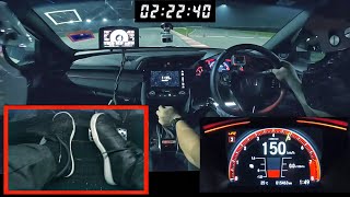 FK8 Civic TypeR Timed lap  Footcam [upl. by Atinehc]