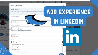 How to Add Experience in Linkedin Profile  Experience in Resume  Experience Section in Linkedin [upl. by Aikaz]