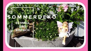 Sommerdeko für Balkon und Terrasse einfach selber machen  Schokoladenblume  KatisweltTV [upl. by Yanahc5]