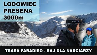 ZJAZD z LODOWCA PRESENA 3000m czarną TRASĄ PARADISO w regionie PASSO TONALE [upl. by Rooker555]