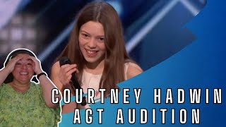 FIRST TIME REACTING TO  Courtney Hadwin  AGT Audition [upl. by Cianca]