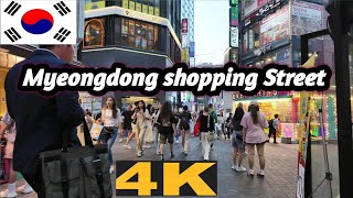 4K  Myeongdong Shopping Street in Korea [upl. by Latsyrhk596]