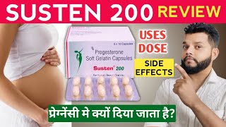 Susten 200 mg Capsule Review  Progesterone Capsule Uses Dose And Side Effects In Hindi [upl. by Rubi842]