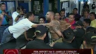 24 Oras PBA import na si Jamelle Cornley nagwala at nanapak umano ng pulis [upl. by Sergias]