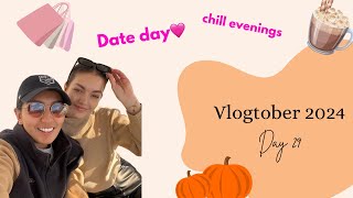 Date day amp a cosy evening🩷  Vlogtober day 30 [upl. by Aspia]