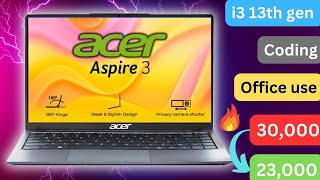 Acer aspire 3 i3 13th gen laptop review  best laptop under 25000 [upl. by Sirrom]