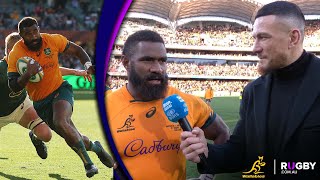 Marika Koroibete postmatch interview  Wallabies vs Springboks [upl. by Oicapot324]