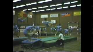 Demo turnkring Leidsenhage  HALO voor Gymnaestrada Zurich 1982 Minitramp [upl. by Jaquith]