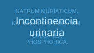 Sales de Schüssler para cistitisoligurialitiasis renalincontinenciawmv [upl. by Evans]