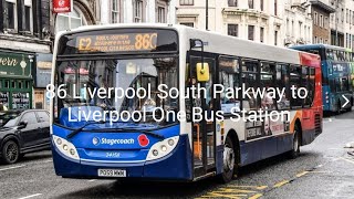 Stagecoach Merseyside Service 86 Liverpool South Parkway  Liverpool ONE Bus Station [upl. by Eihcir]