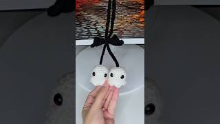 crochet ghost car hanger 👻👻 crochet halloweencrafts crochetdecor halloweencrochet [upl. by Alikee]