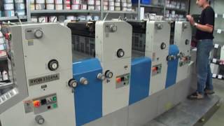 Ryobi 3304HA  4 colour offset printing press [upl. by Benkley]