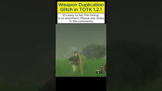 Weapon Duplication Glitch in TOTK 121 totk glitch dupe [upl. by Noneek905]